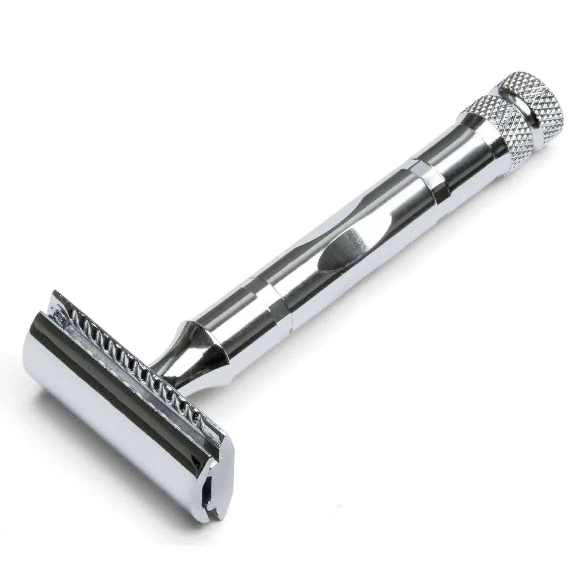Parker Model 89R Three Piece Safety Razor with Nickel Plated Finish