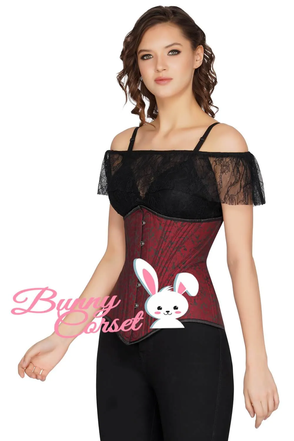 Pazice Maroon Waist Trainer Corset