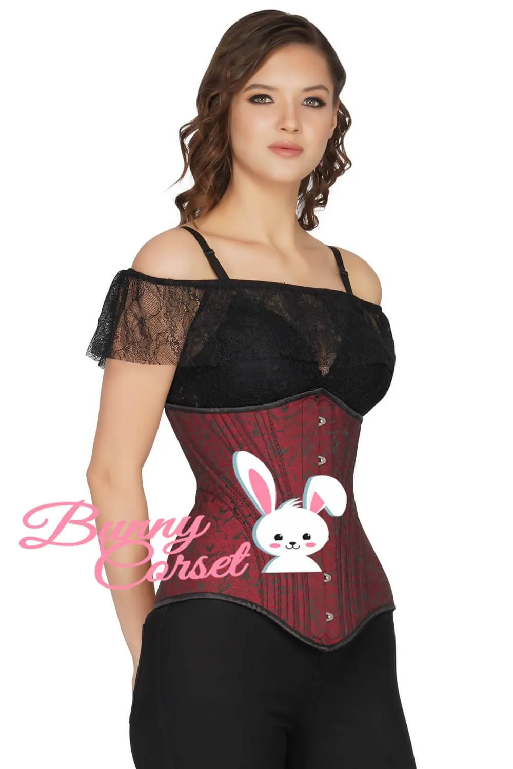 Pazice Maroon Waist Trainer Corset