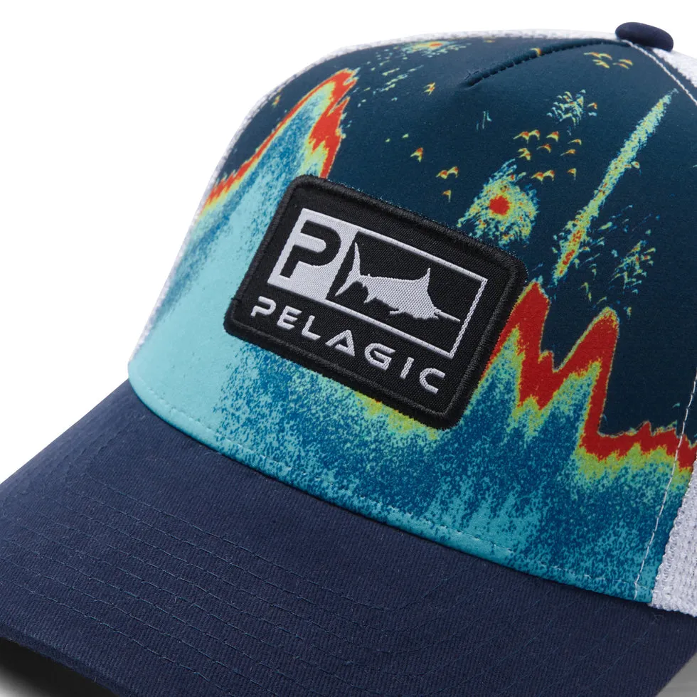 Pelagic Gear - Offshore Icon Sonar Low Profile Trucker - Navy