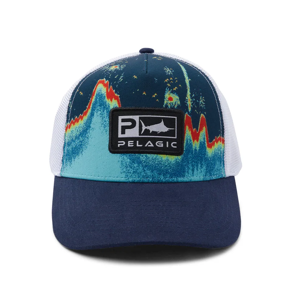 Pelagic Gear - Offshore Icon Sonar Low Profile Trucker - Navy
