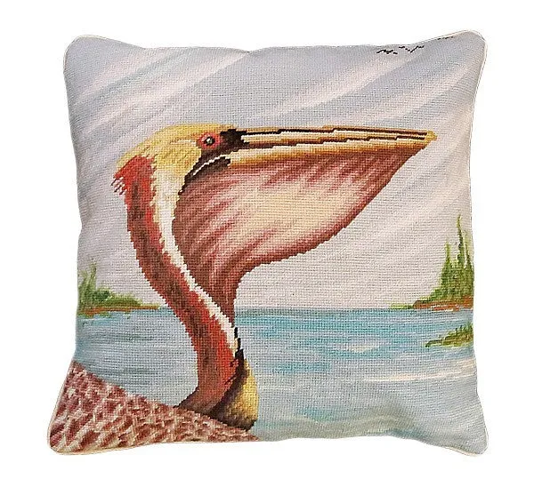 Pelican Profile Decorative Pillow