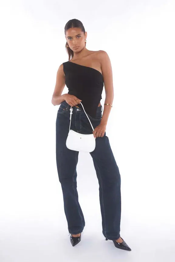 Peta   Jain Mood Shoulder Bag - White Pebble/Gold