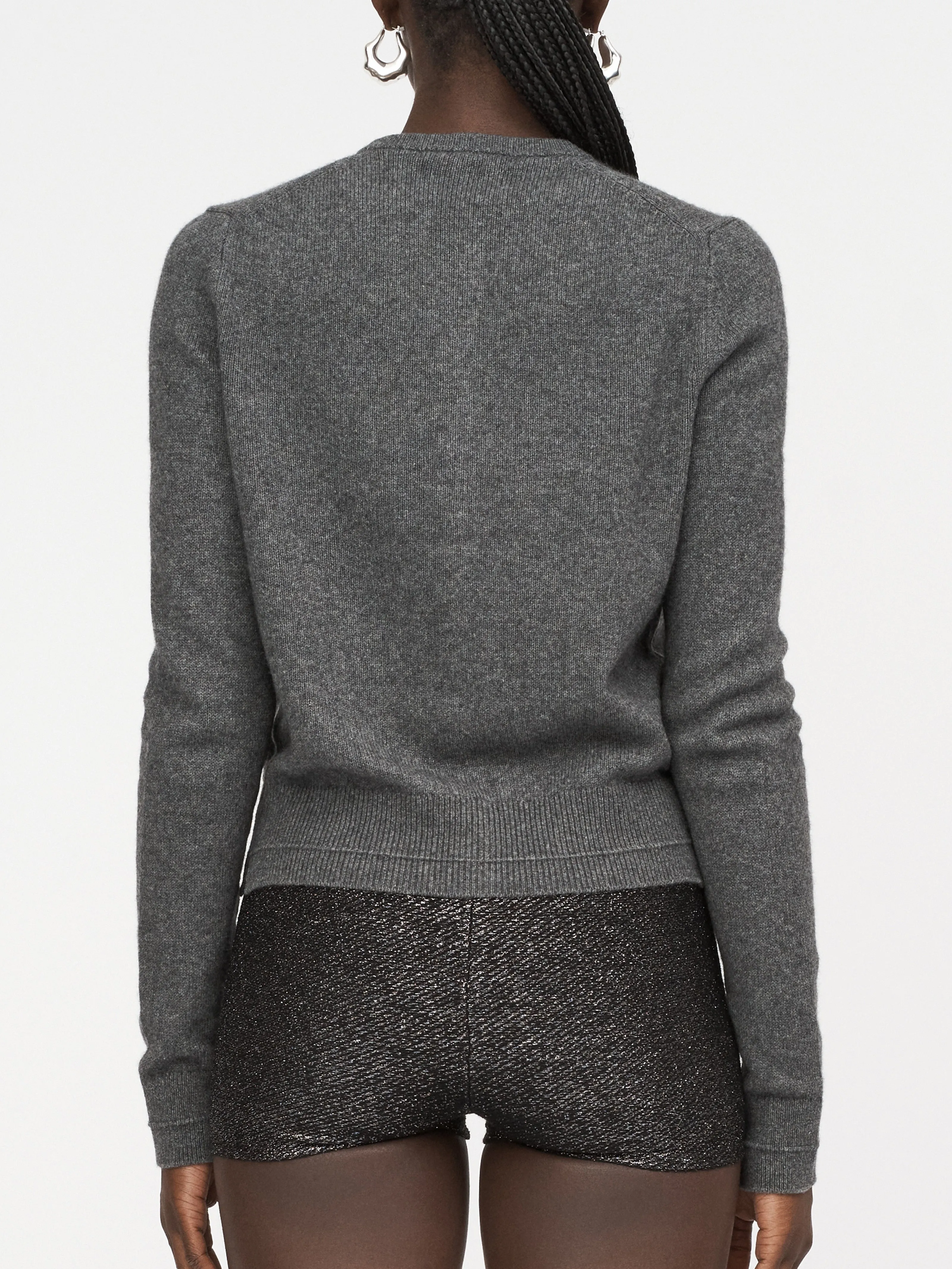 Petite Cardigan in Charcoal