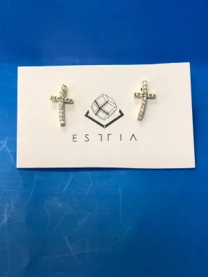 PETITE CROSS EARRING