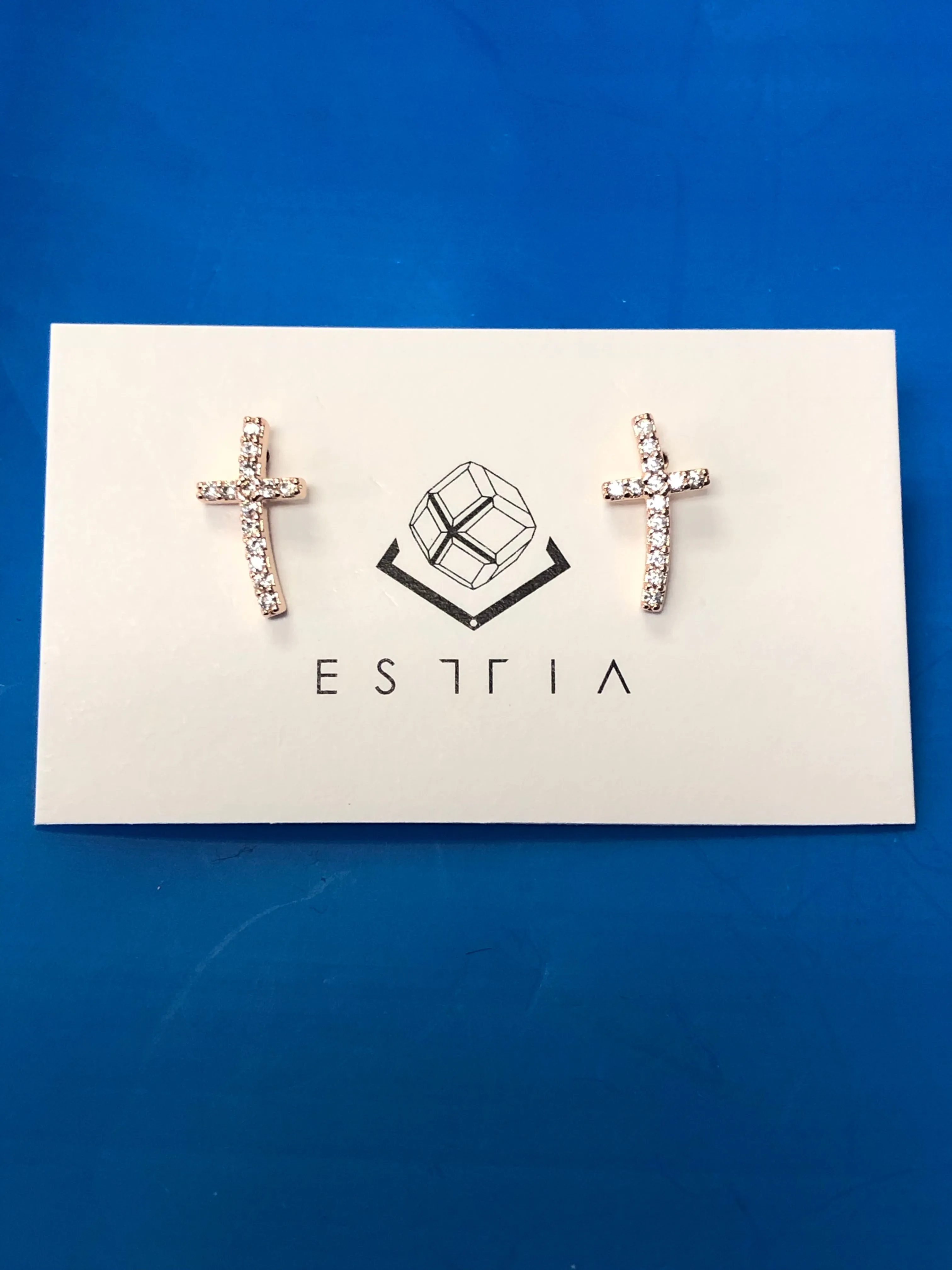 PETITE CROSS EARRING