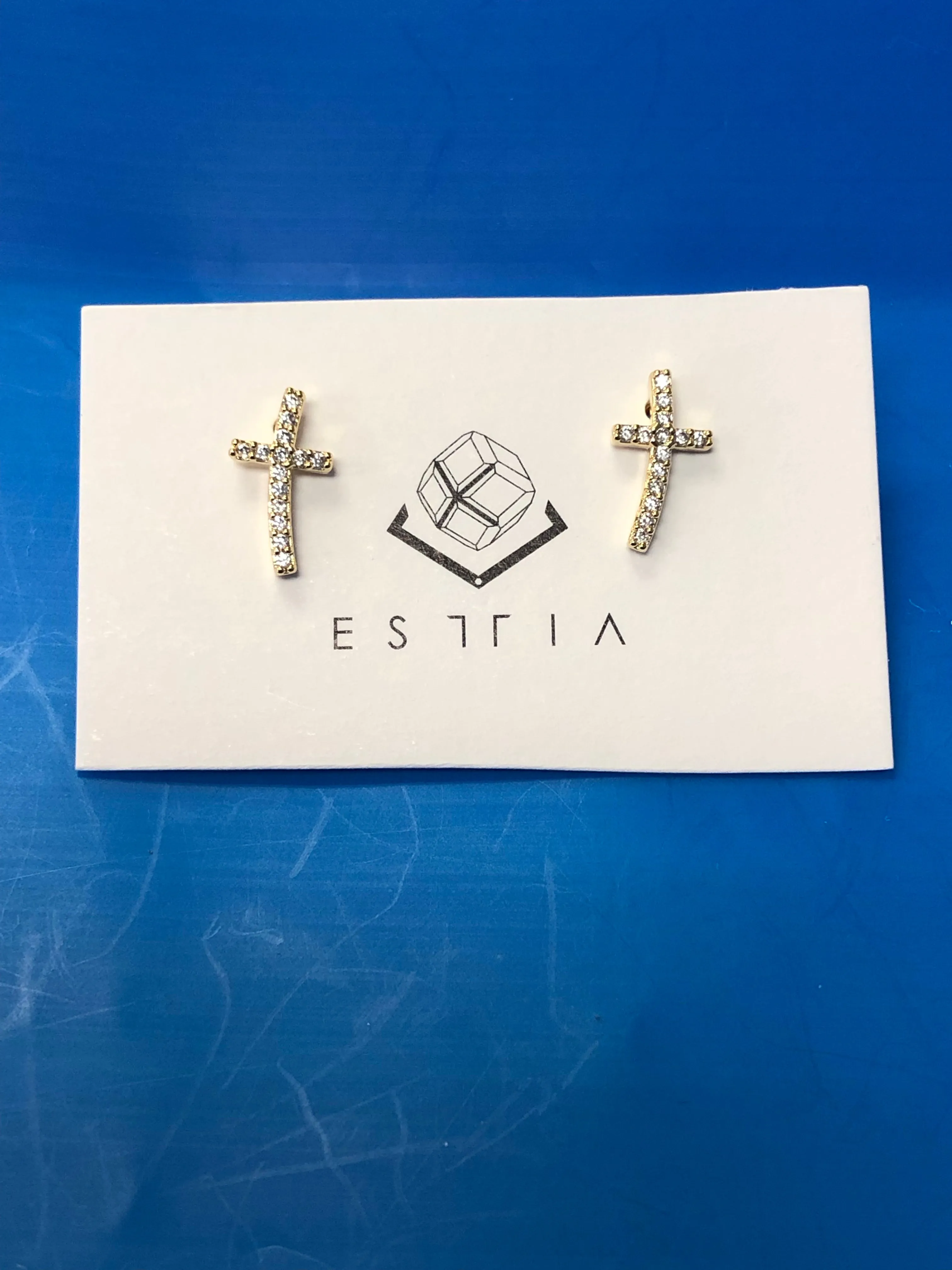 PETITE CROSS EARRING
