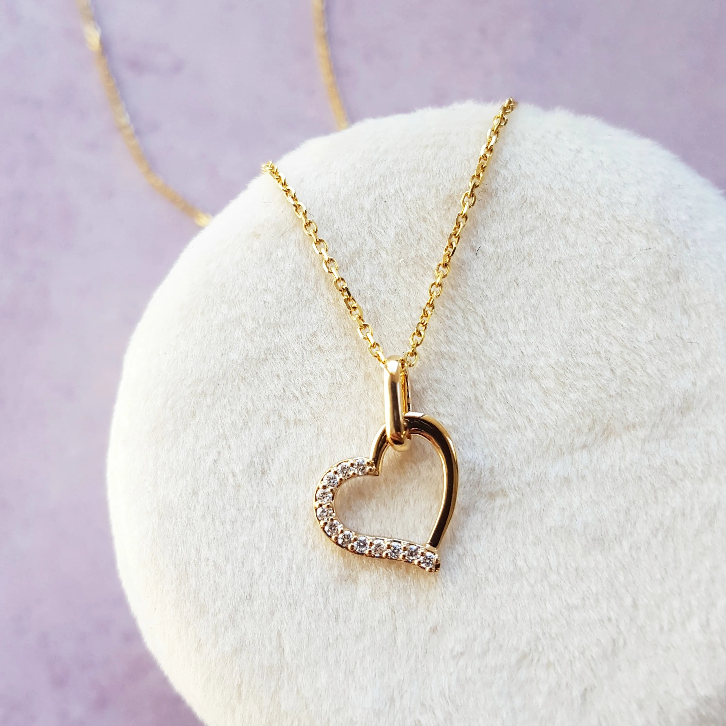Petite Diamond Heart Pendant