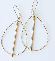 Petite Double Bail Hoop Spike - Gold