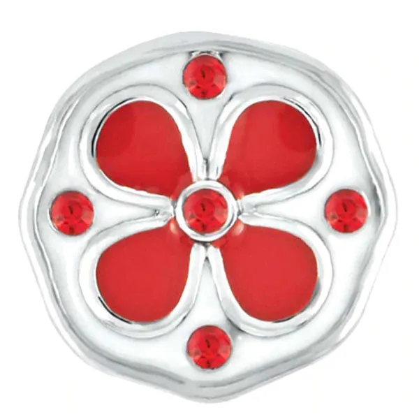 Petite Ginger Snaps Brady Flower -Off White/Red