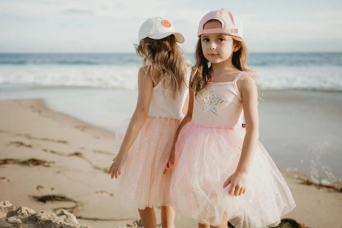 Petite Hailey Frill Tutu Dress - Peach Pink
