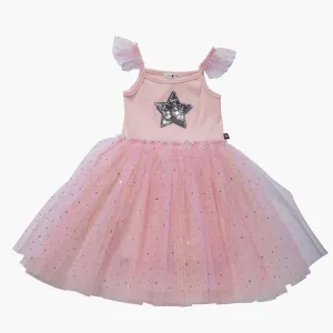 Petite Hailey Frill Tutu Dress - Peach Pink