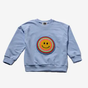 Petite Hailey Multi Smile Sweatshirt - Sky Blue