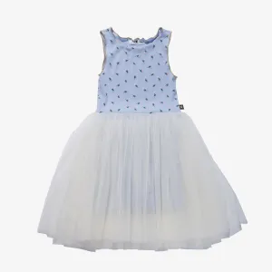 Petite Hailey Vintage Flower Tutu - Blue