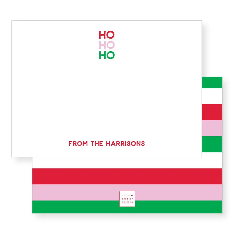 Petite Holiday Notecard, personalized | Ho Ho Ho