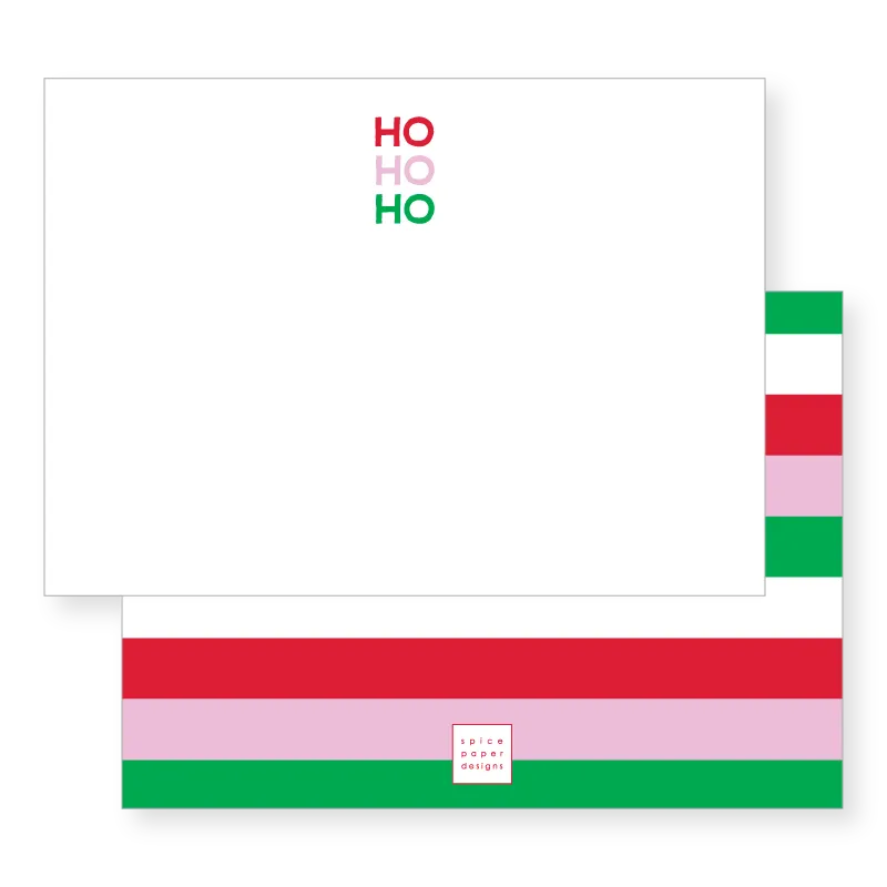 Petite Holiday Notecard Set, non-personalized | ho ho ho