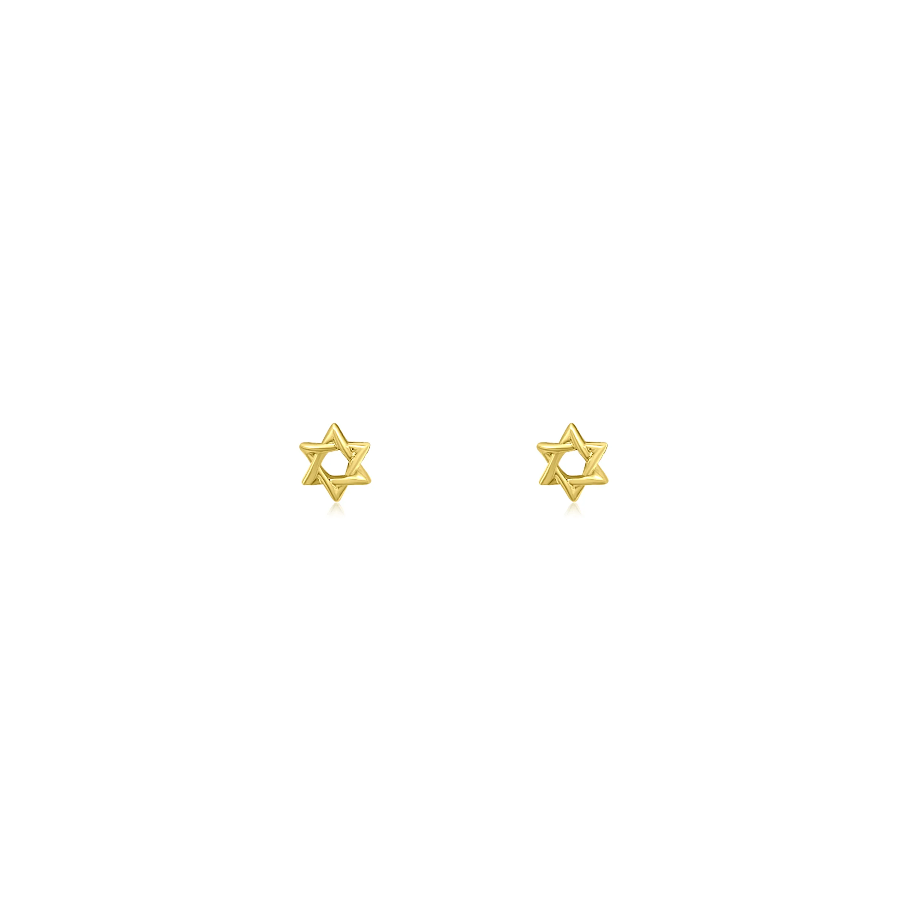 Petite Star of David Post Earrings