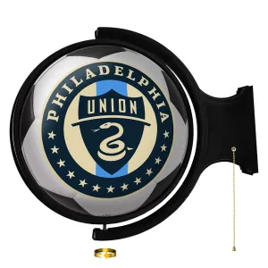 Philadelphia Union: Soccer Ball - Original Round Rotating Lighted Wall Sign