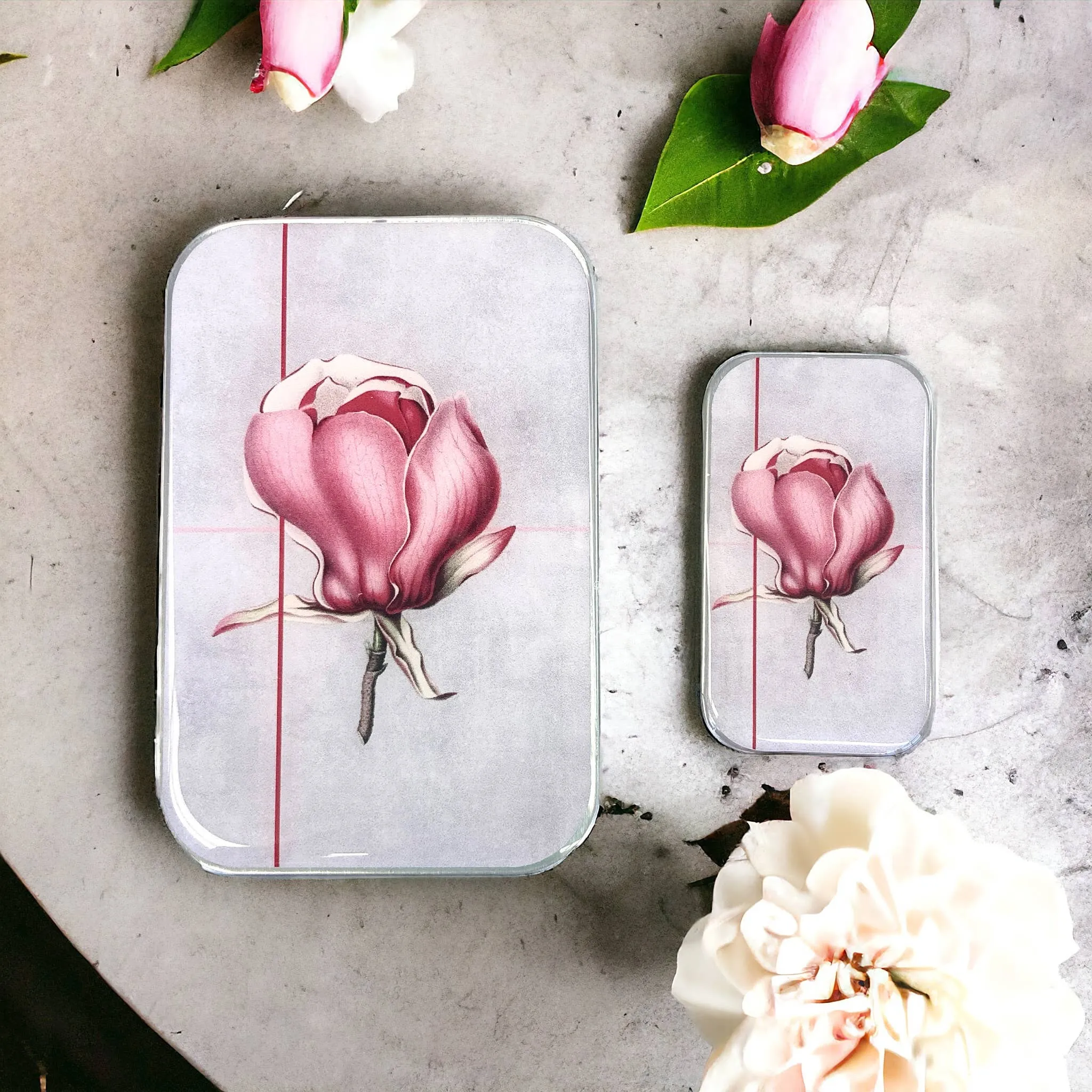 Pink Magnolia Notions Tin