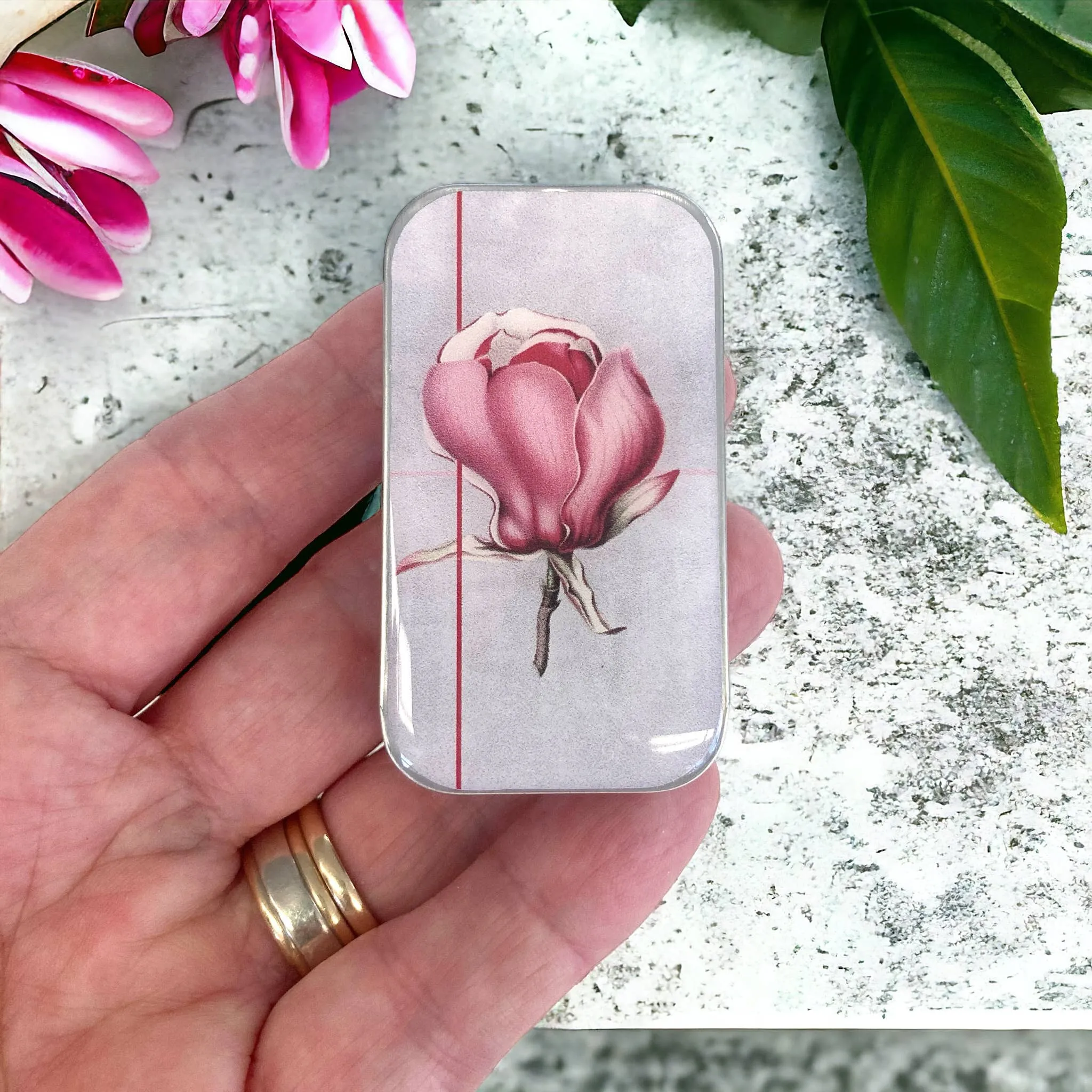 Pink Magnolia Notions Tin