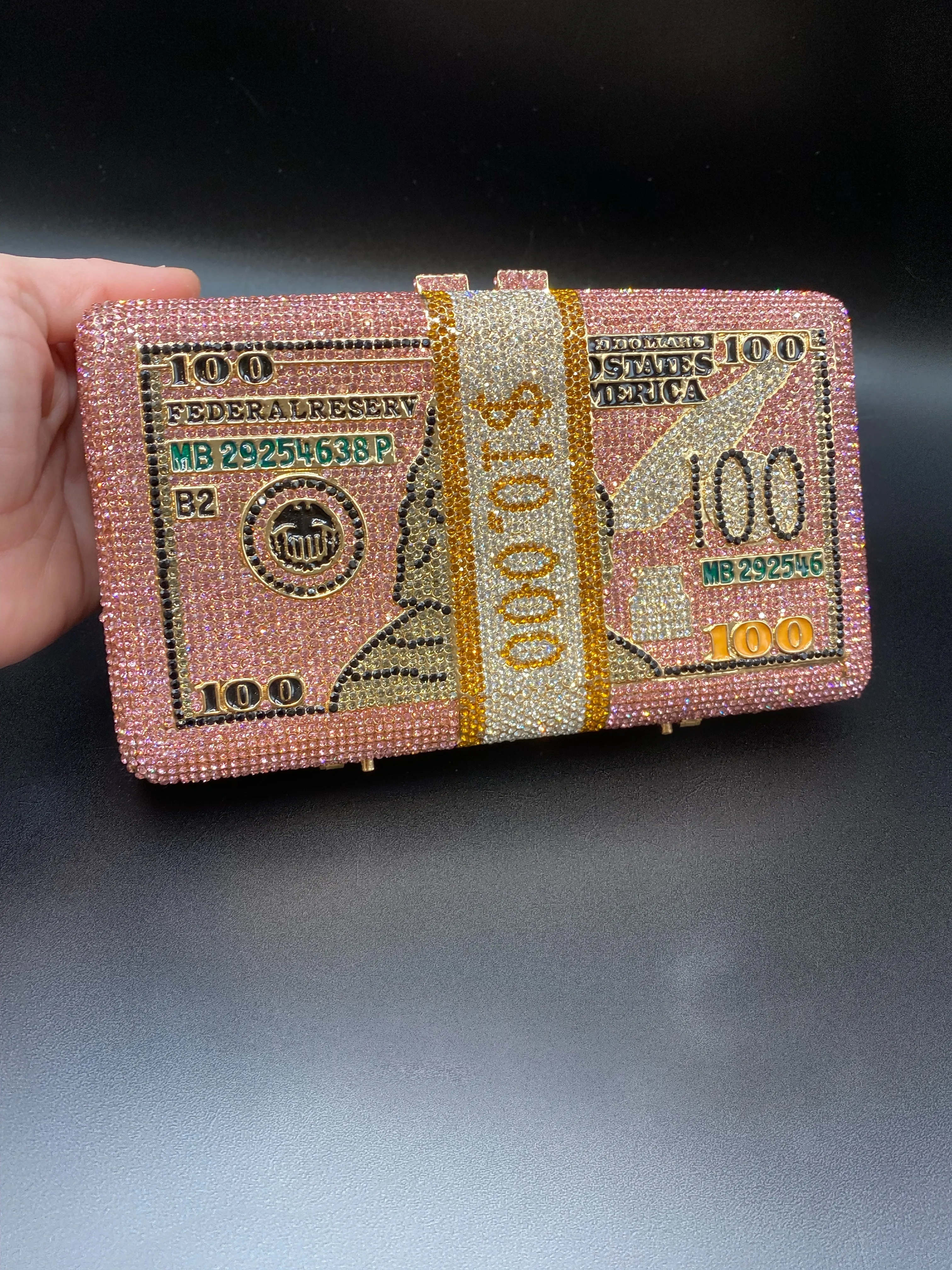 Pink Money Clutch