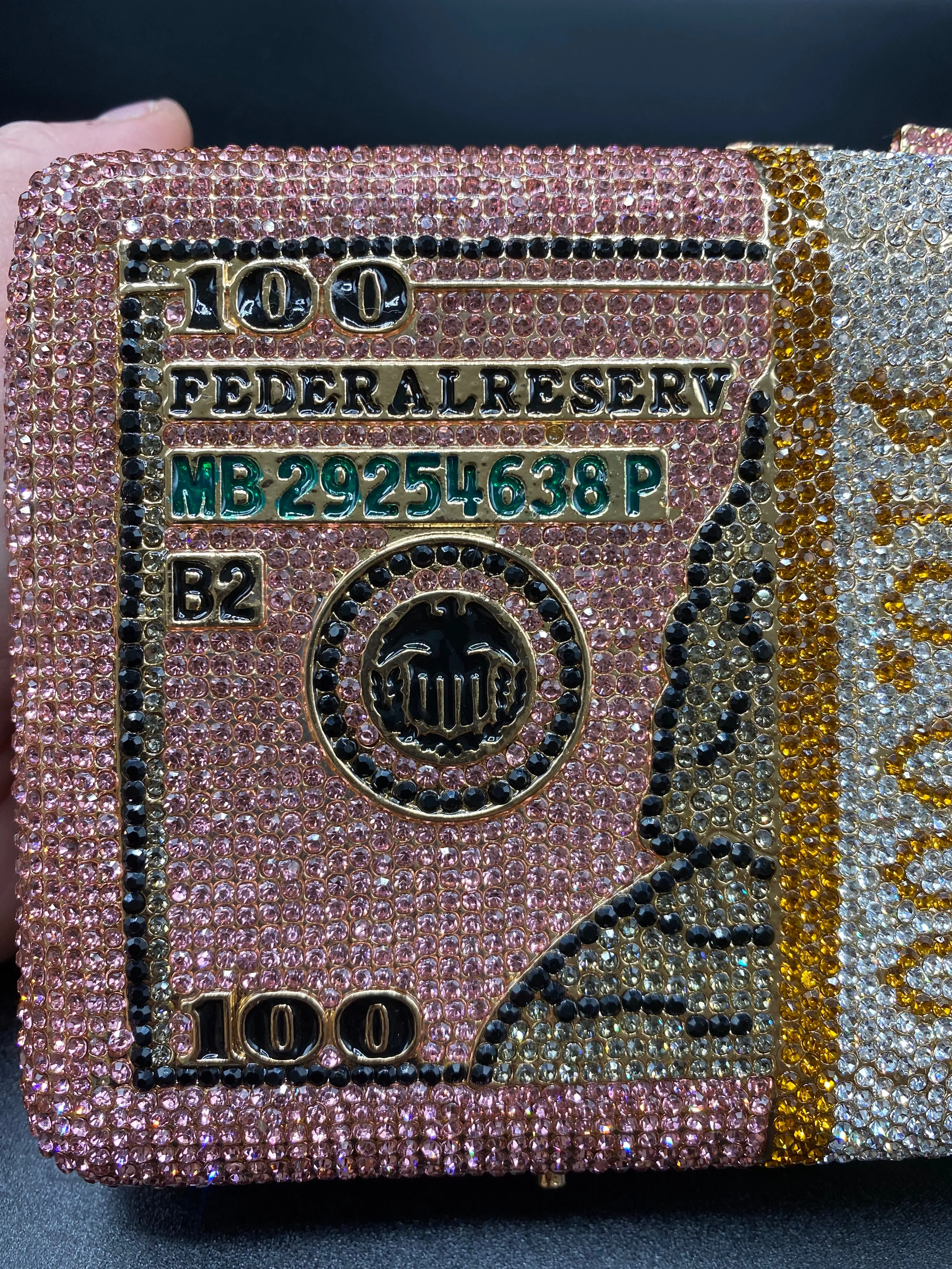 Pink Money Clutch