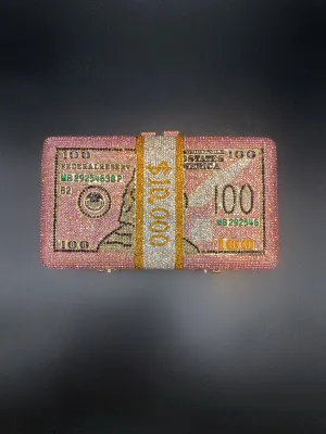 Pink Money Clutch