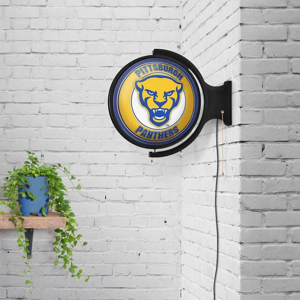 Pitt Panthers: Mascot - Original Round Rotating Lighted Wall Sign