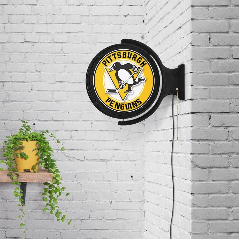 Pittsburgh Penguins: Original Round Rotating Lighted Wall Sign