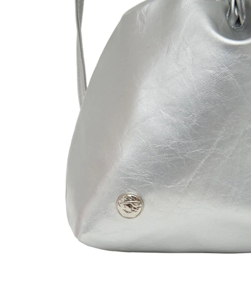 PIV'VEE Glossy Chain Backpack - Space Silver