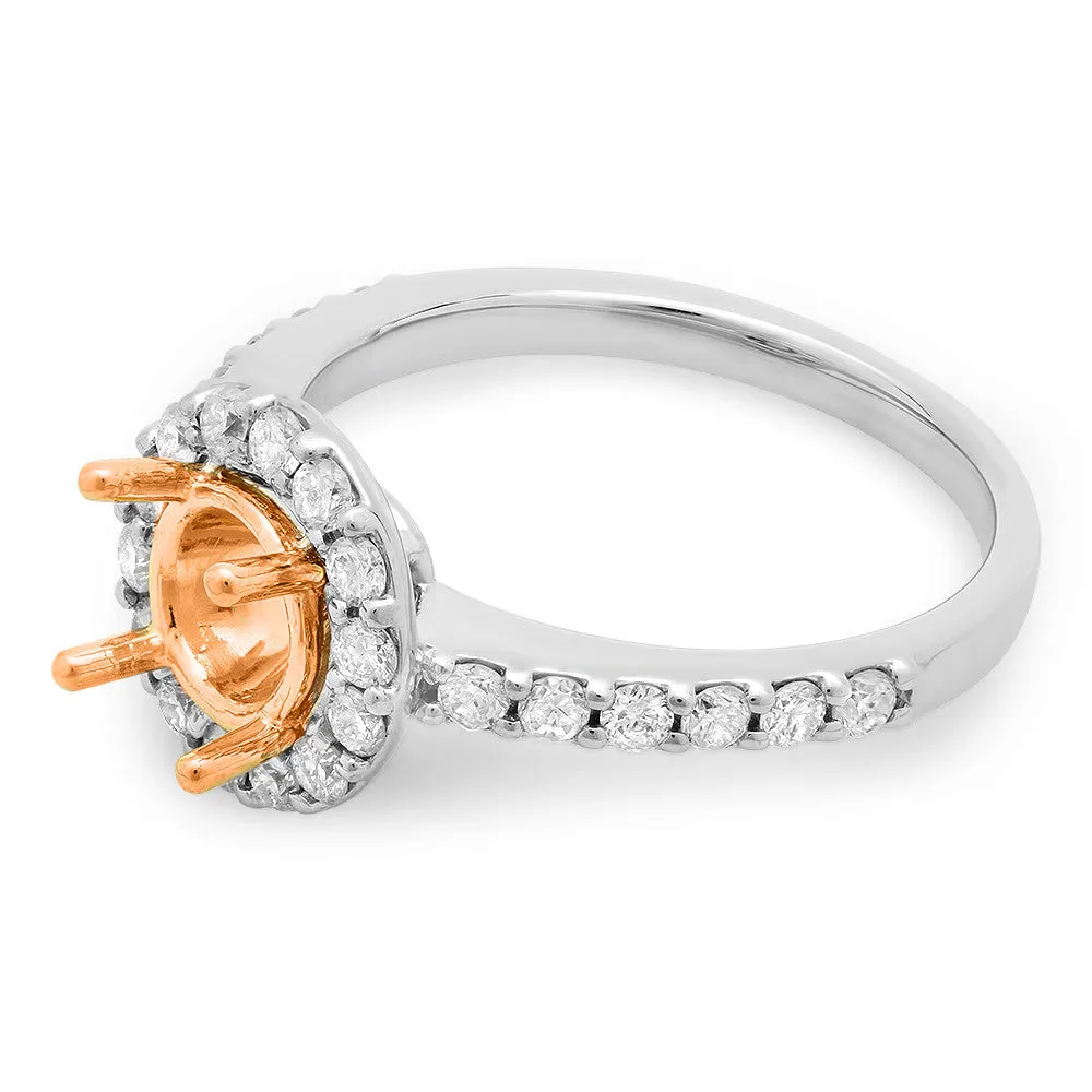 PMI 14YW@3.6 28RD2@0.53 5.5MM ROUND TWO TONE HALO LOW PROFILE