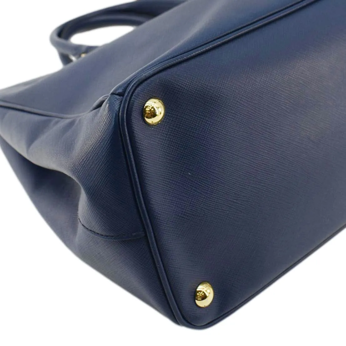 PRADA Galleria Double-Zip Medium Saffiano Leather Tote Bag Blue