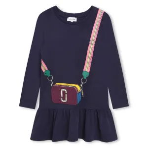 Printed Dress - Navy