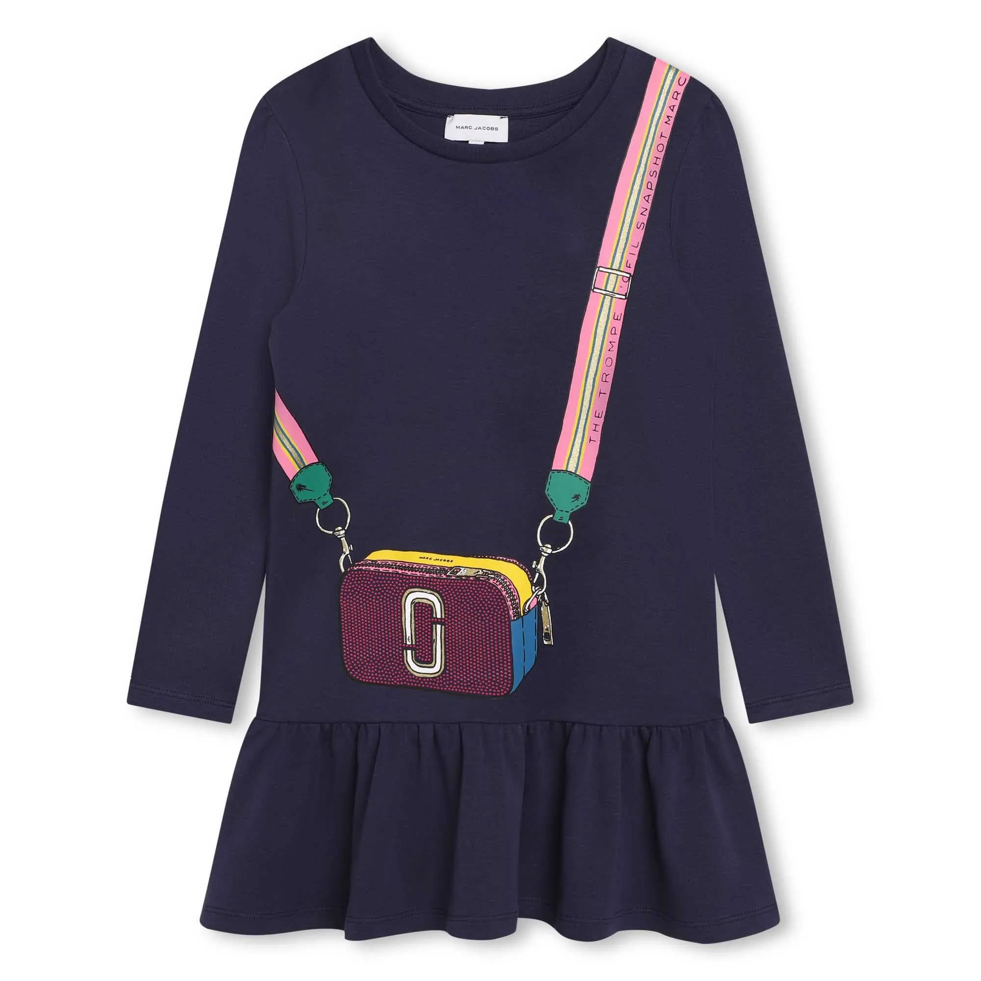 Printed Dress - Navy