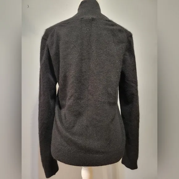Prive 100% cashmere large black long sleeve shawl neck NWOT sweater