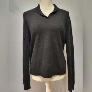 Prive 100% cashmere large black long sleeve shawl neck NWOT sweater