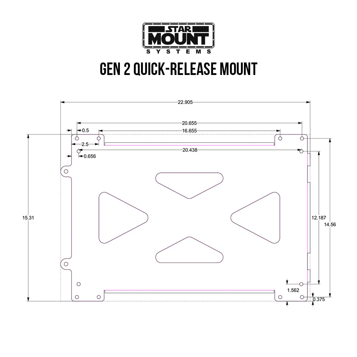 Quick Release Mount for Gen 2 Star-Mount