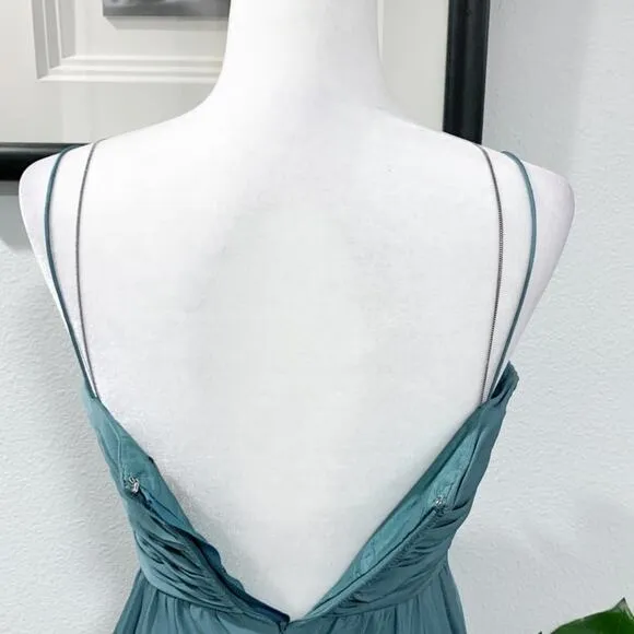 Quilaree BHLDN Couplet Silk Dress Blue Size 0 NWOT