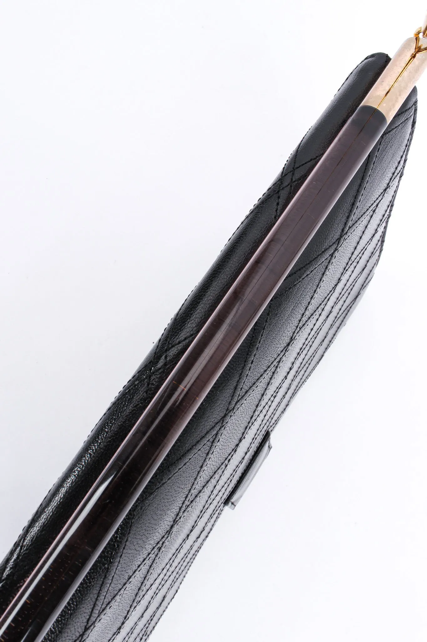Quilted Leather Envelope Clutch