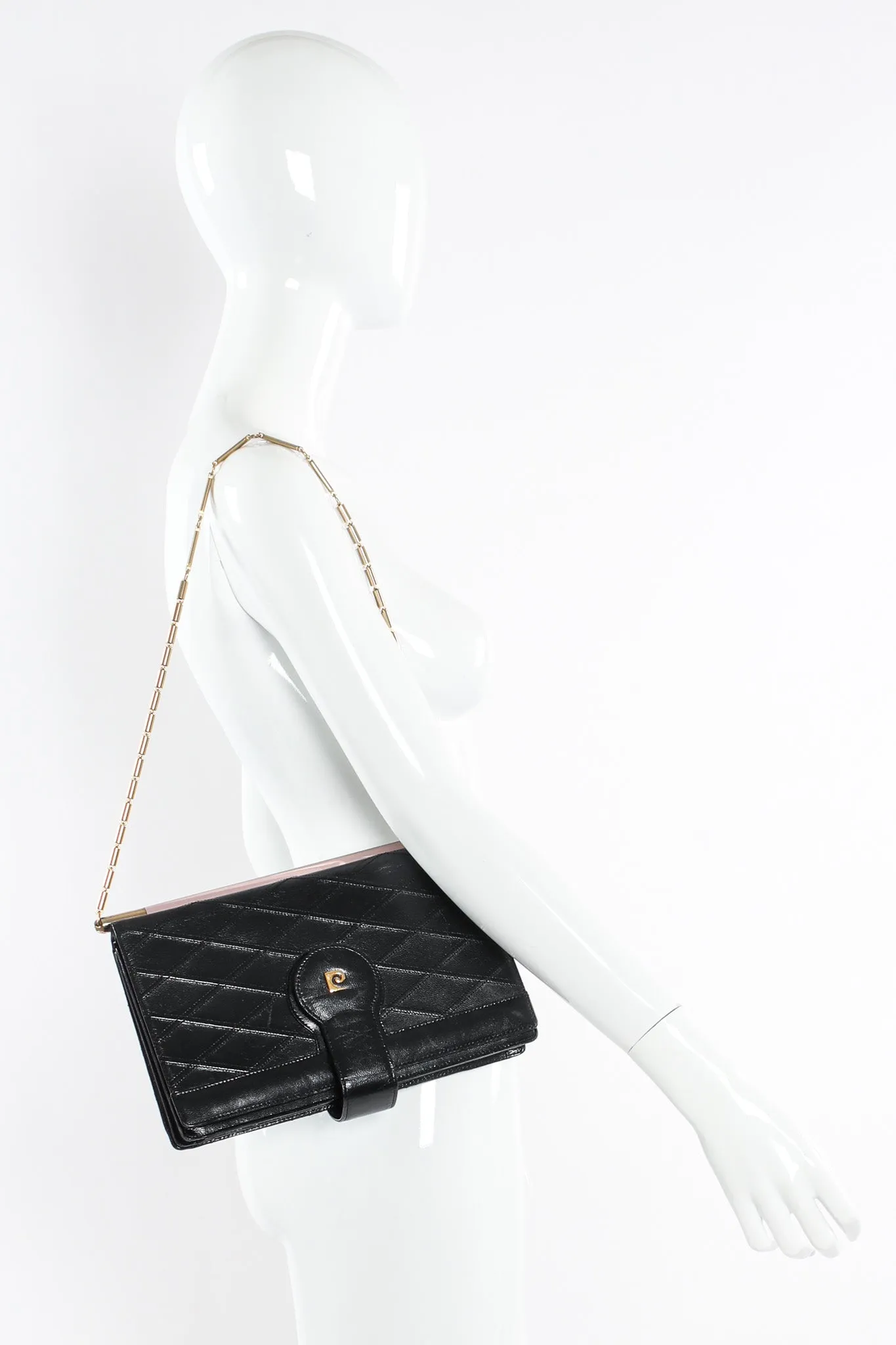 Quilted Leather Envelope Clutch