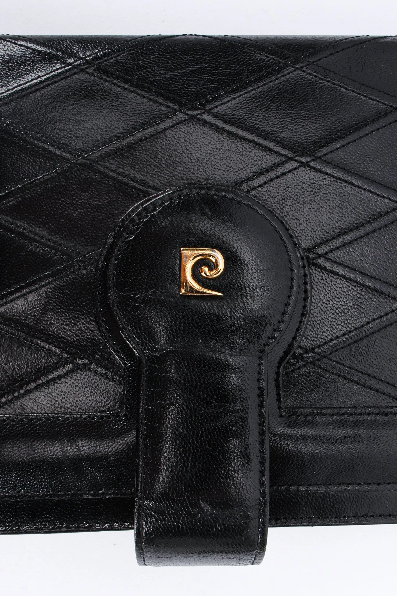 Quilted Leather Envelope Clutch