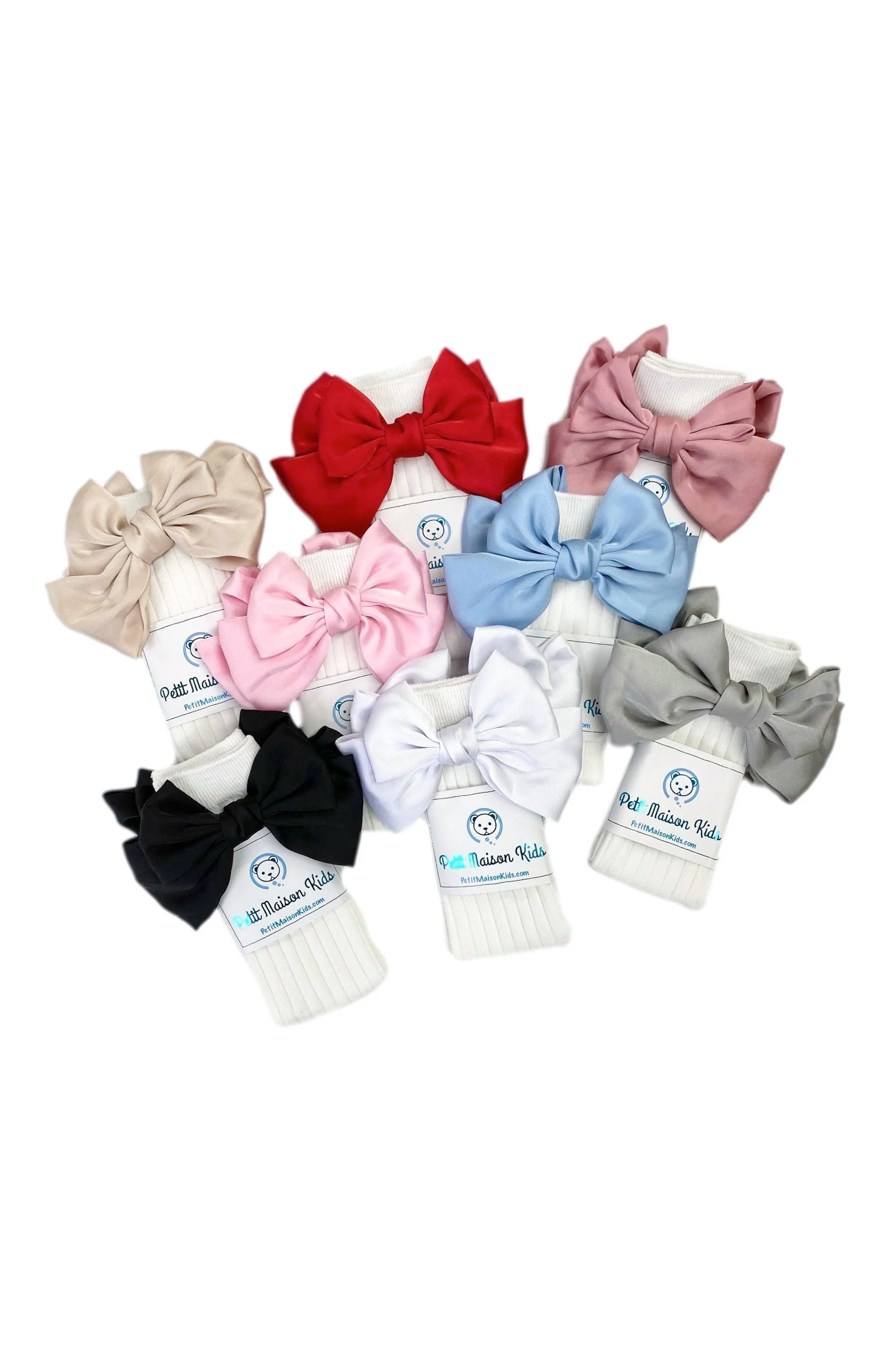 "Abigail" Satin Bow Socks