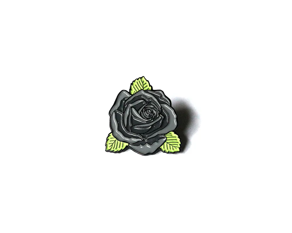 "Gray Rose" Lapel Pin