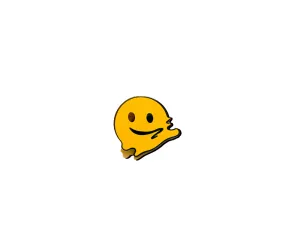 "Melting Face Emoji" Lapel Pin