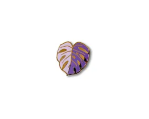 "Purple Monstera Leaf" Lapel Pin
