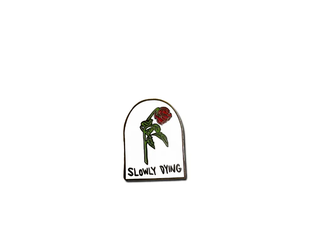 "Slowly Dying Rose" Lapel Pin