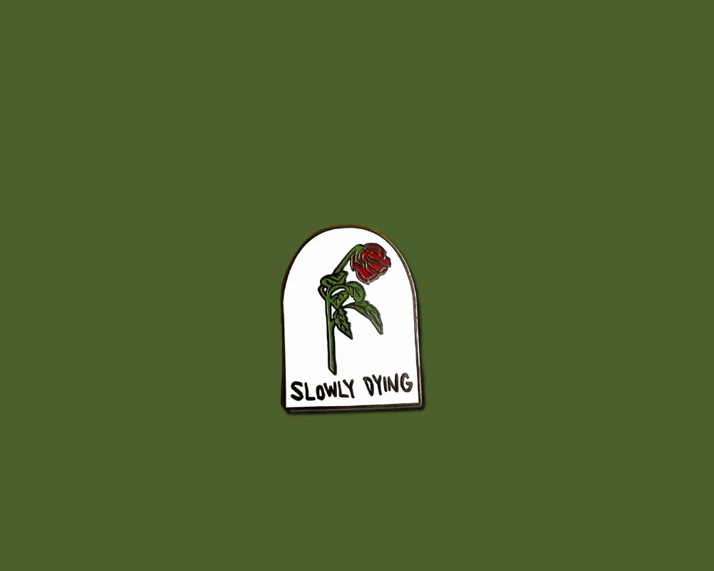 "Slowly Dying Rose" Lapel Pin