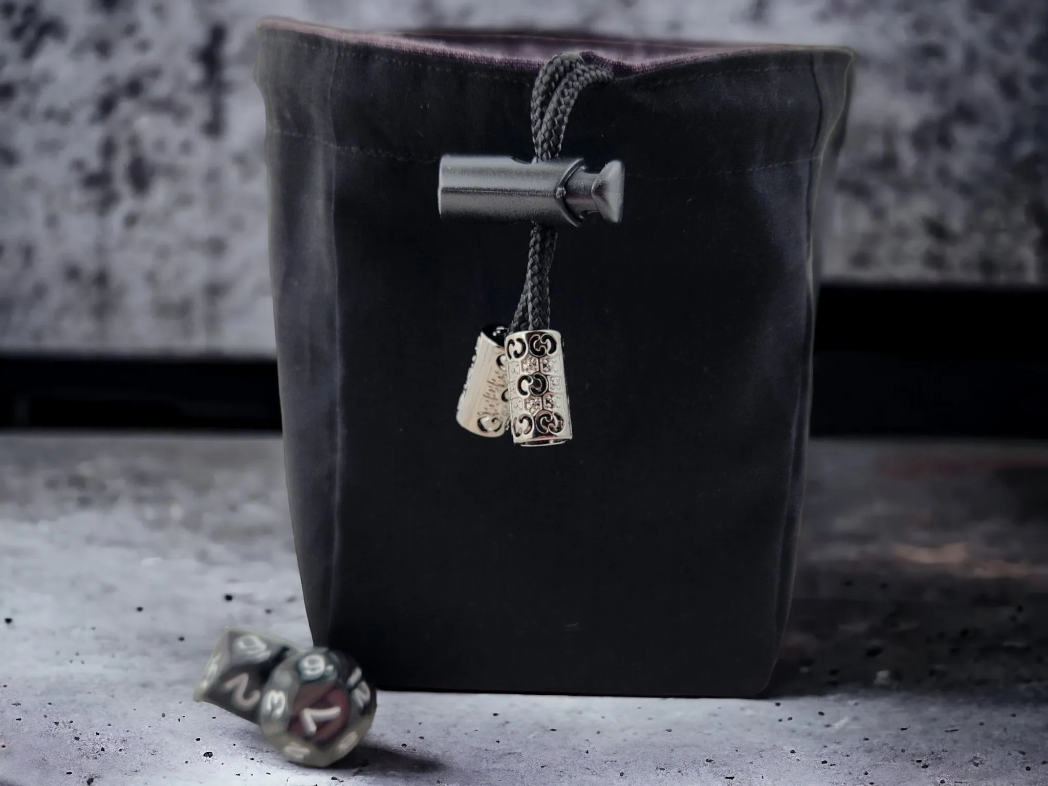 Raccoon and Flower Dice Bag