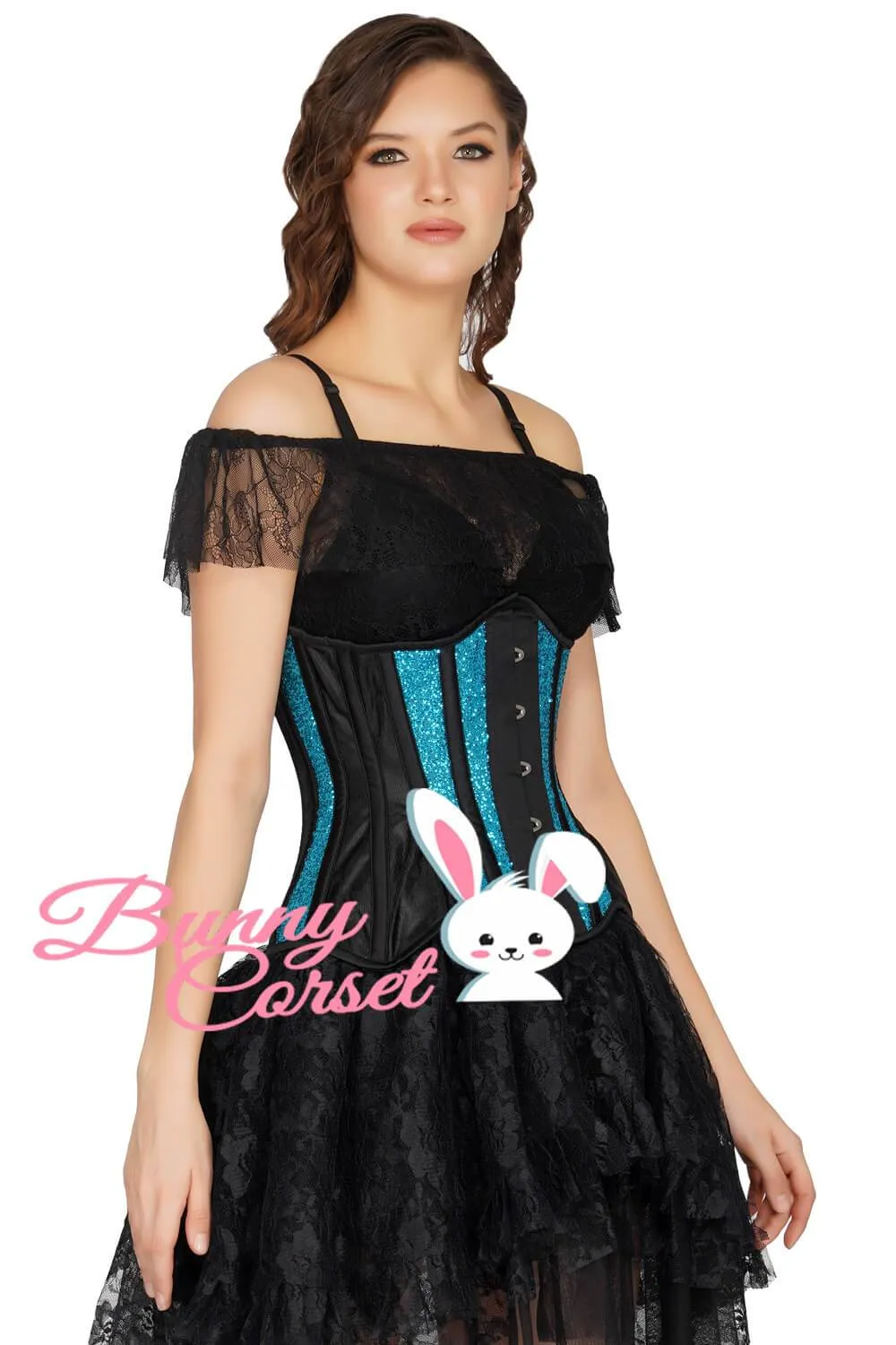 Rakkon Mesh Sequin Couture Corset