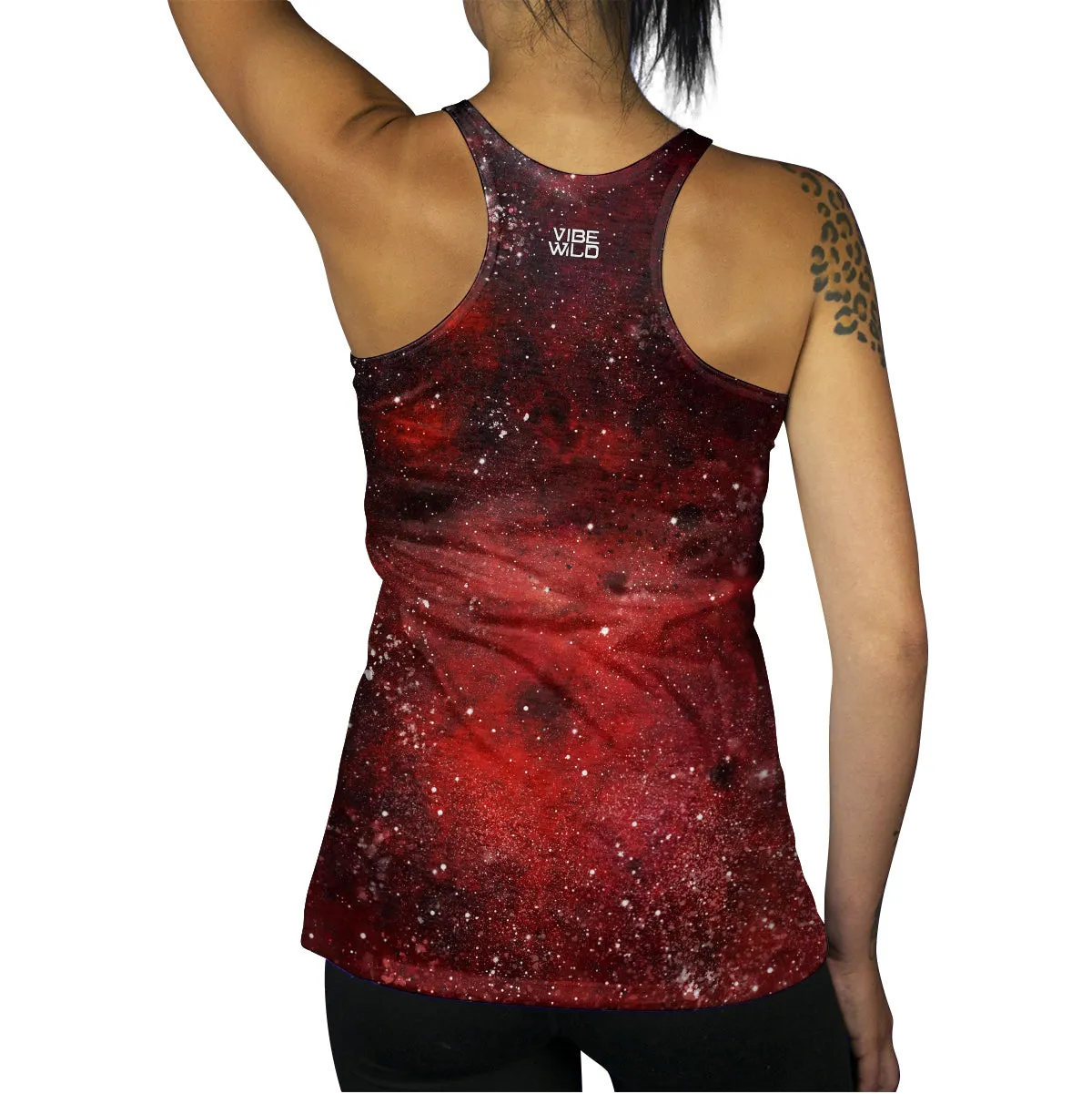 Red Galaxy Craters Racerback Tank